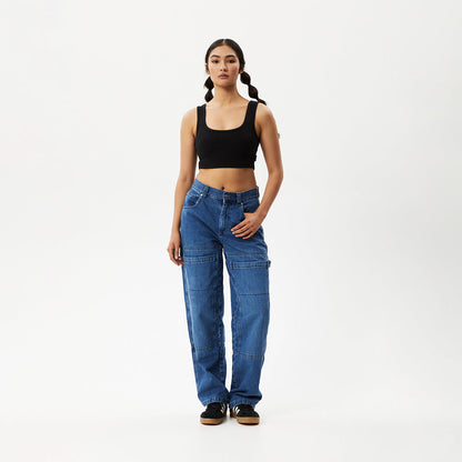 AFENDS Womens Chia - Rib Cropped Singlet - Black