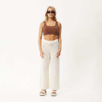 AFENDS Womens Ryder - Knit Pant - White