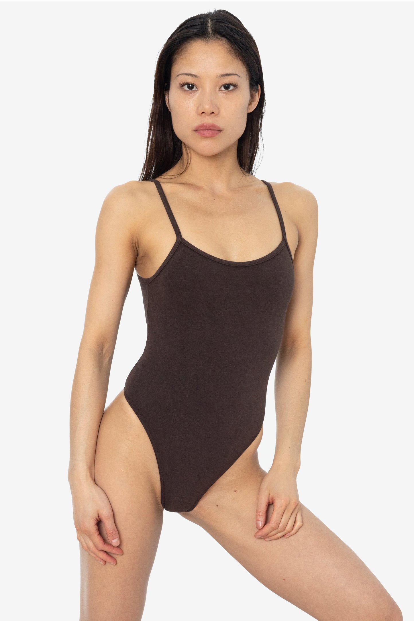 B301GD - Garment Dye Spaghetti Thong Bodysuit