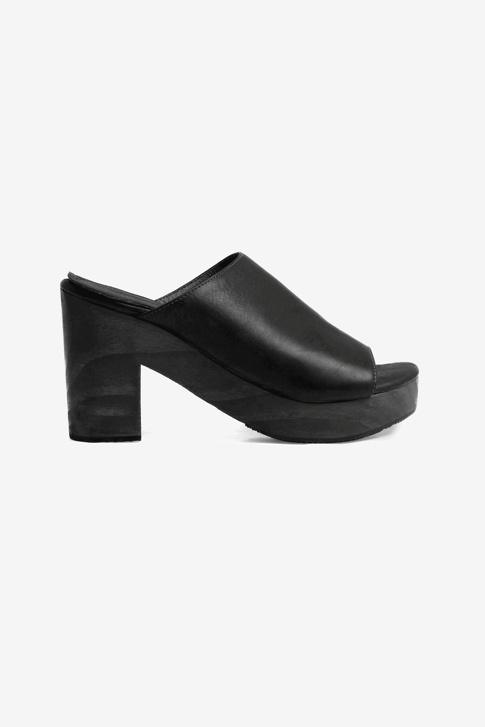 WOODSNDL05 - Leather Platform Mule