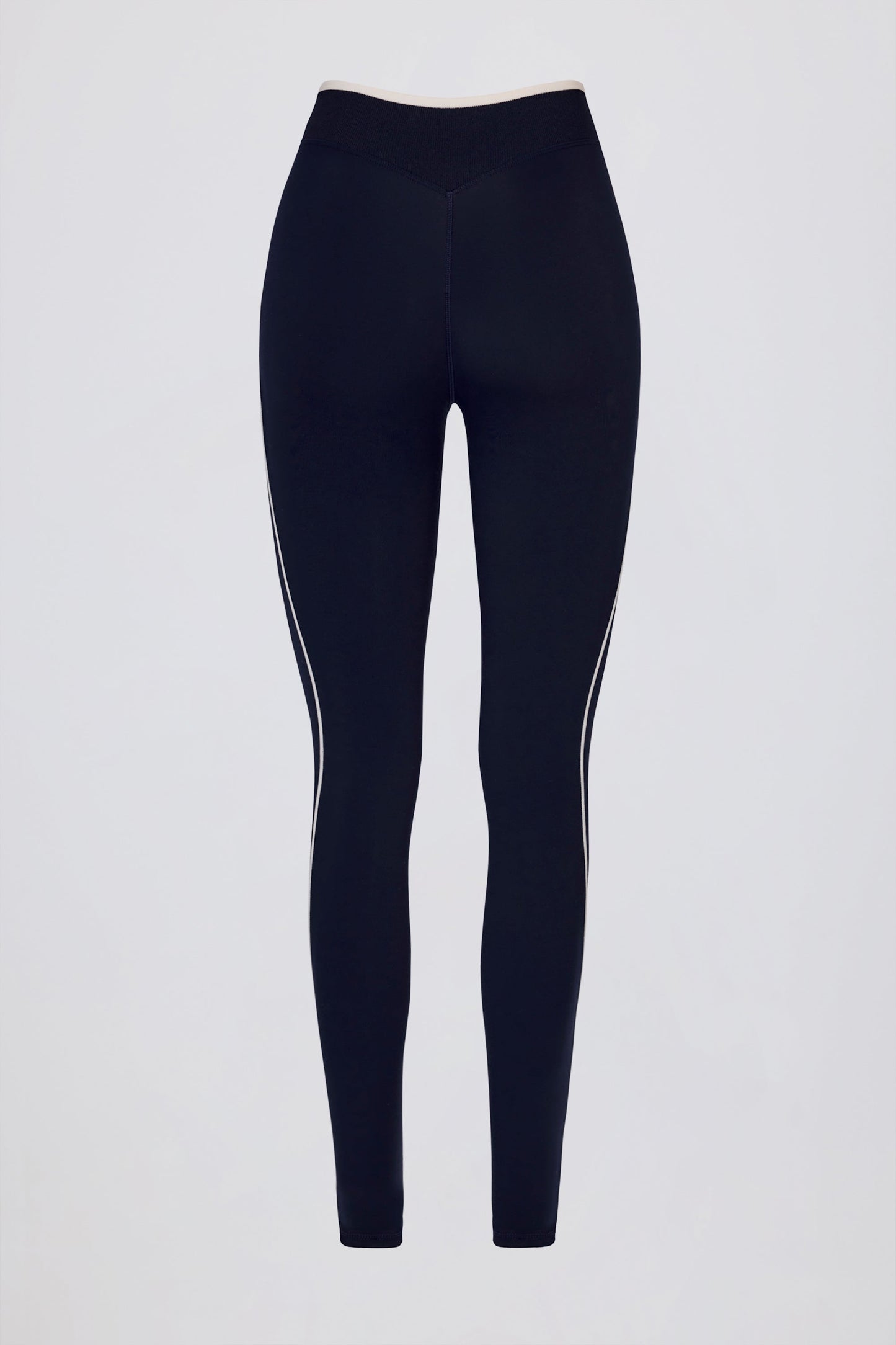Soft Active Crossover Contrast Leggings in Midnight