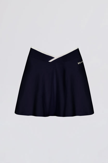 Soft Active Crossover Mini Skort in Midnight