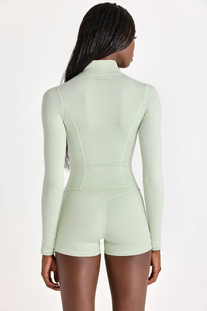 Soft Active Zip-Up Jacket in Pistachio