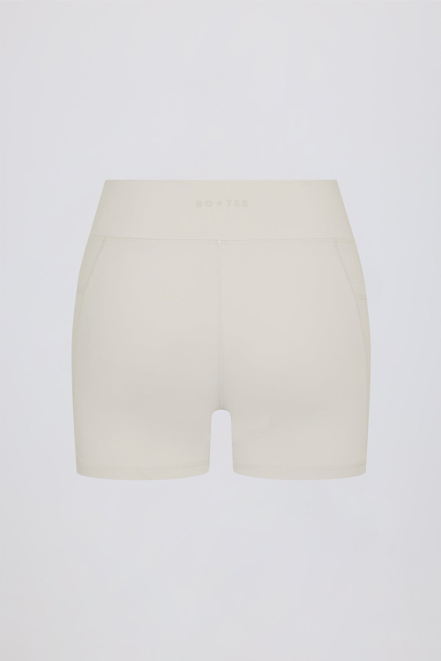 Soft Active Pocket V-Waist Mini Shorts in Oat