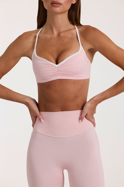 Soft Active Sports Bra in Blush Marl