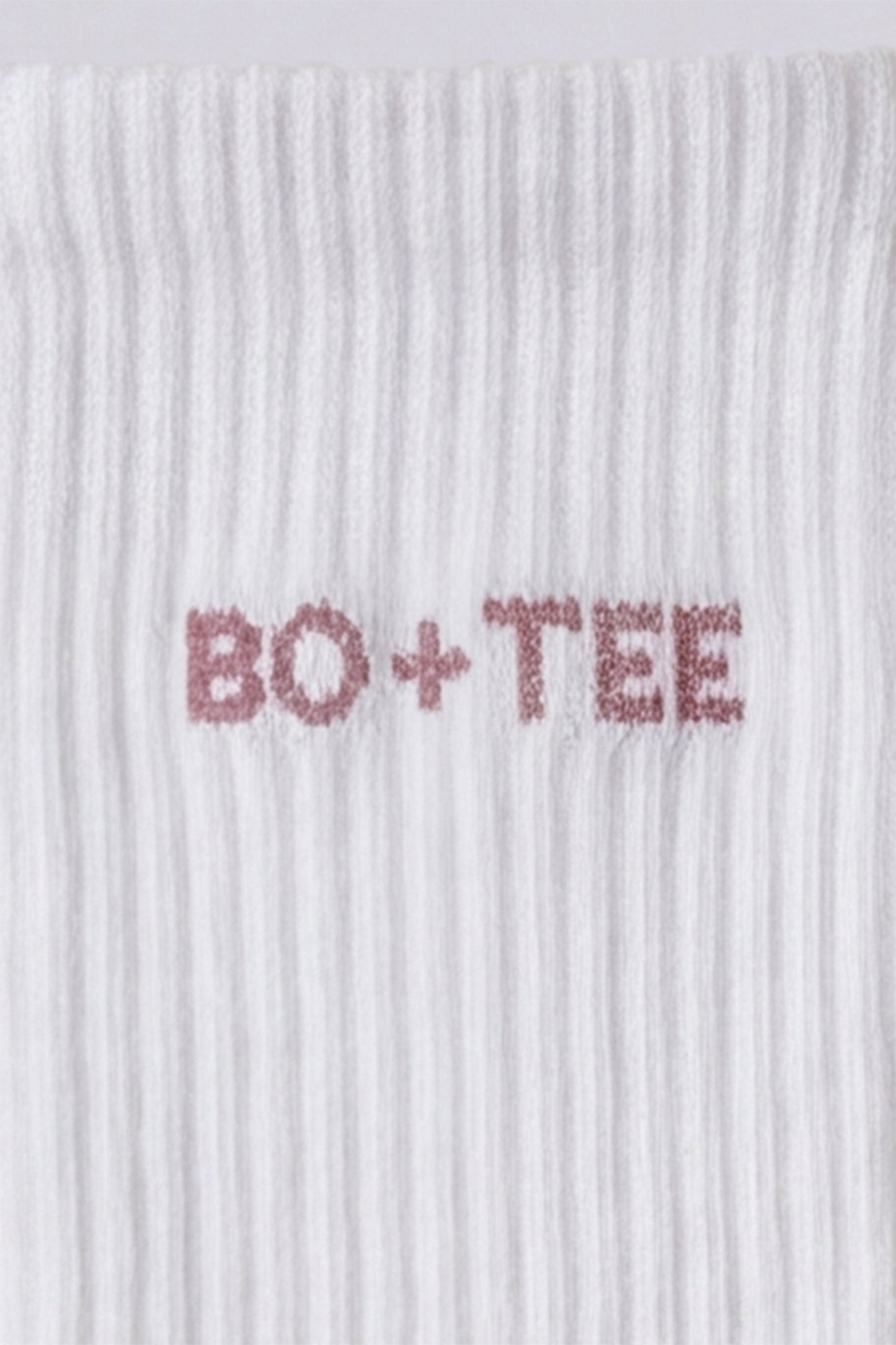 Ribbed Half-Crew 3-Pack Socks in White Pink
