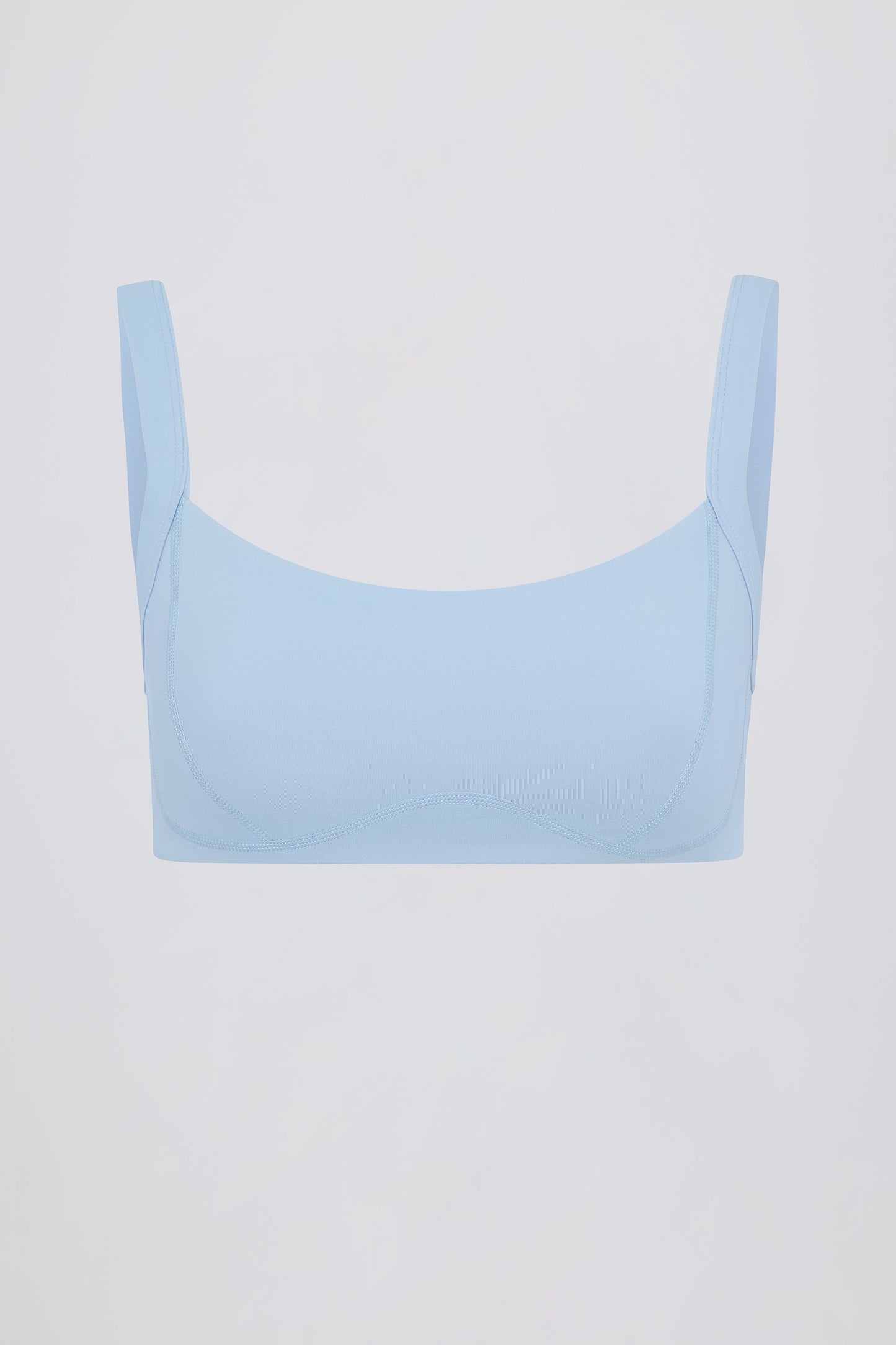 Soft Active Seam-Detail Sports Bra in Sky