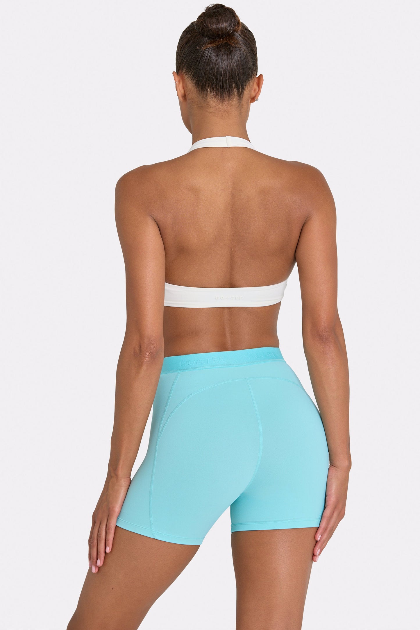 Soft Active Mini Shorts in Aqua