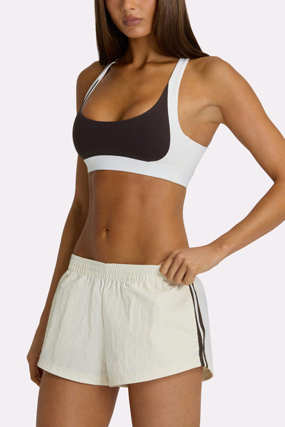 Soft Active High-Impact Sports Bra in Coconut