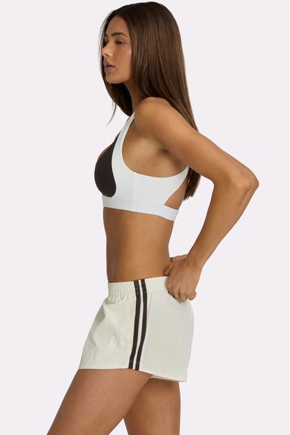 Soft Active High-Impact Sports Bra in Coconut
