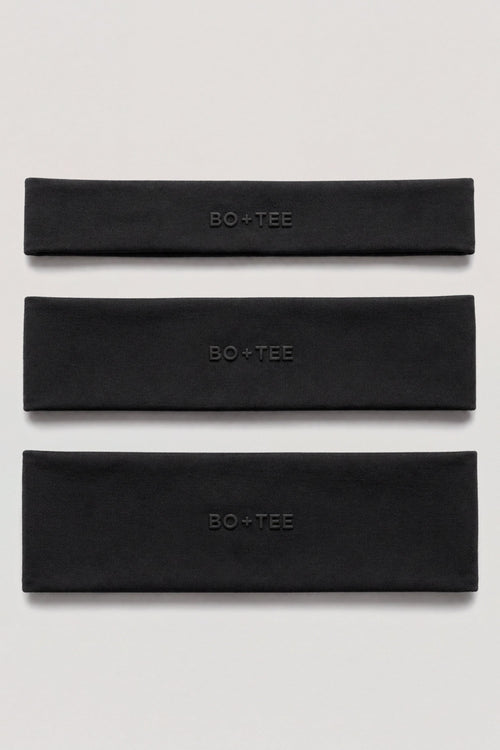 Soft Active Headband 3-Pack in Black