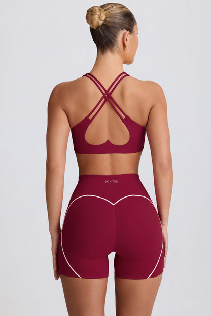 Soft Active Low-Impact Sports Bra in Burgundy
