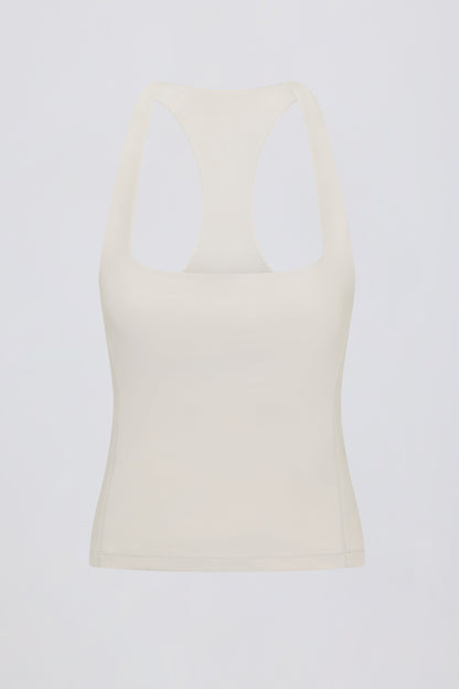 Soft Active Racerback Tank Top in Oat