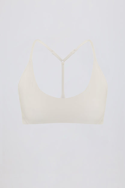 Soft Active Racerback Sports Bra in Oat