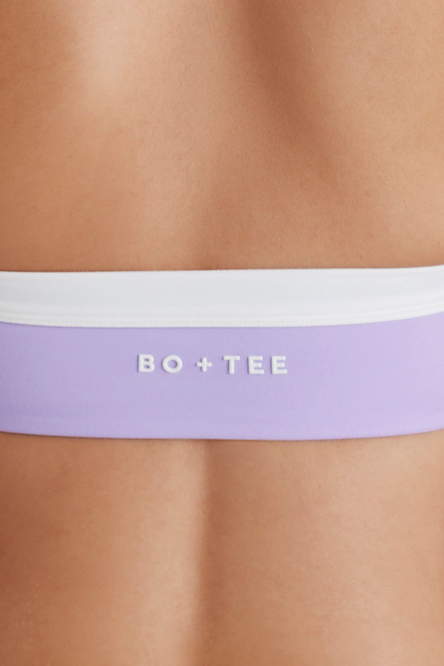 Soft Active Twist-Front Halterneck Sports Bra in Lavender