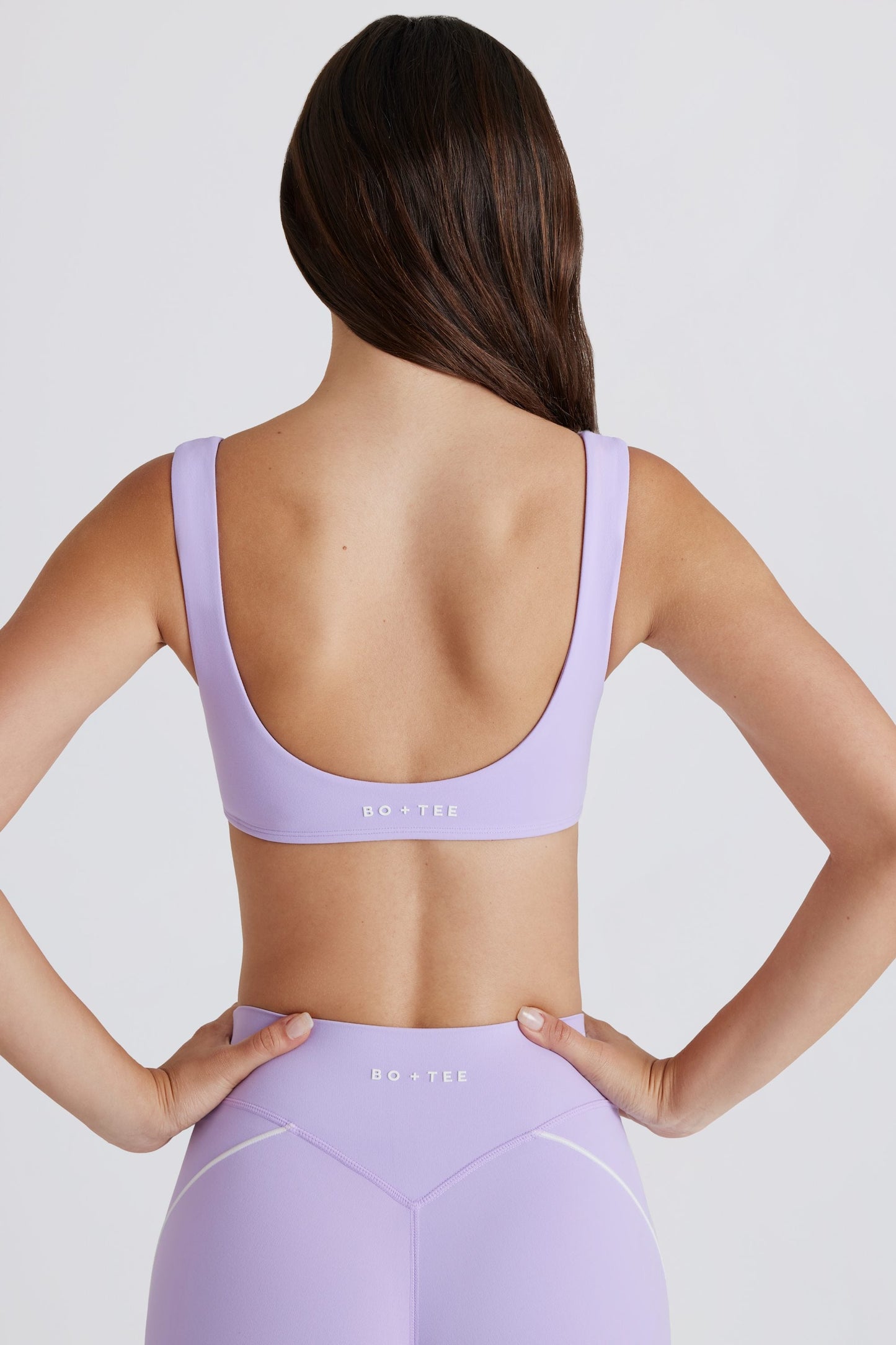 Soft Active Twist-Front Sports Bra in Lavender