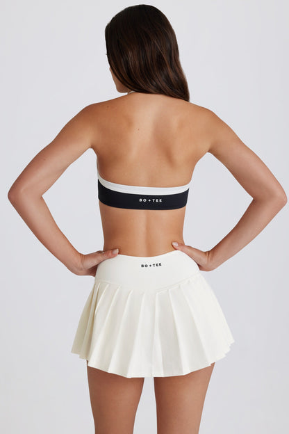 Soft Active Low-Rise Pleated Tennis Skort in Coconut