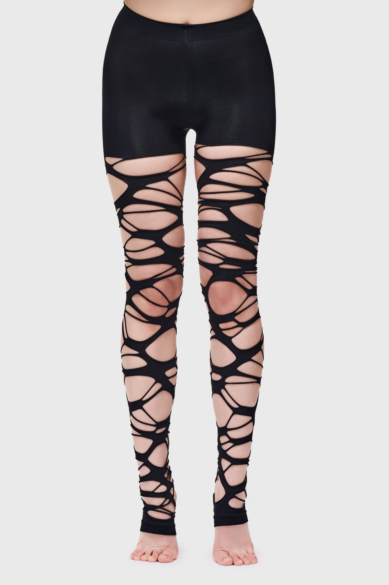 Carved Up Slashed Tights