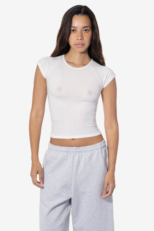 CC377 - Cheesecloth Cap Sleeve Raglan Tee
