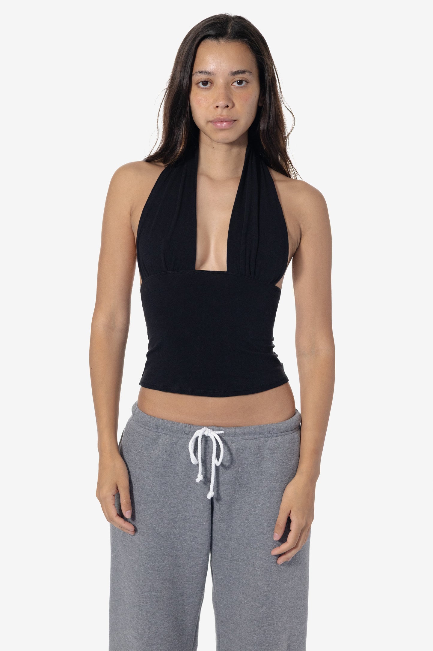 CC3853 - Cheesecloth Ruched Halter Top