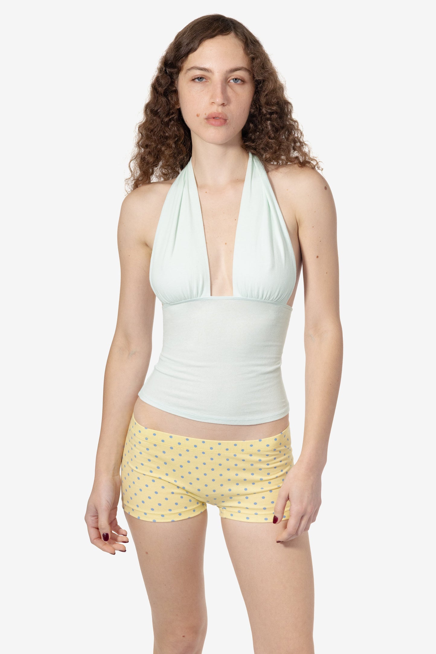 CC3853 - Cheesecloth Ruched Halter Top
