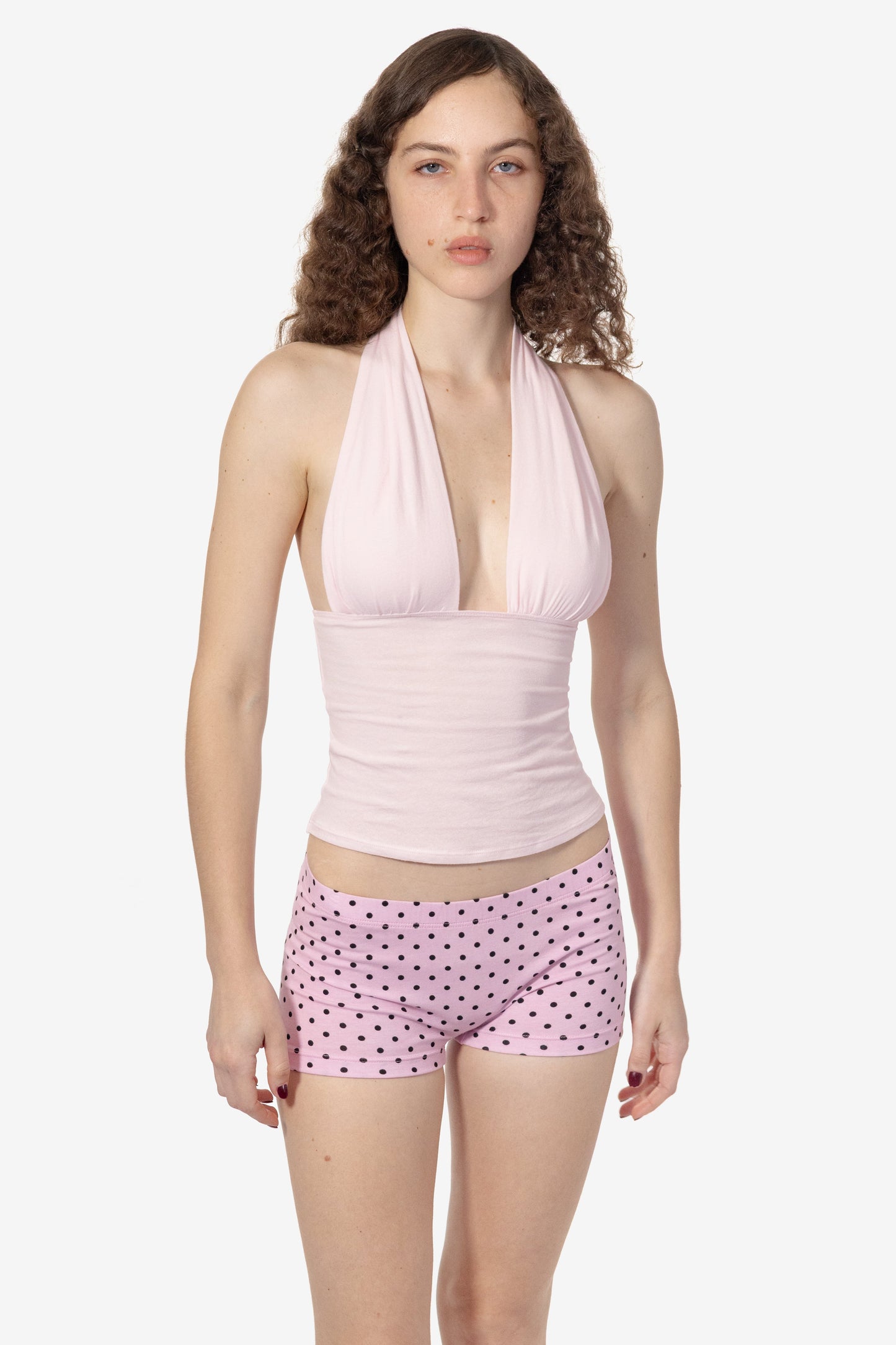 CC3853 - Cheesecloth Ruched Halter Top