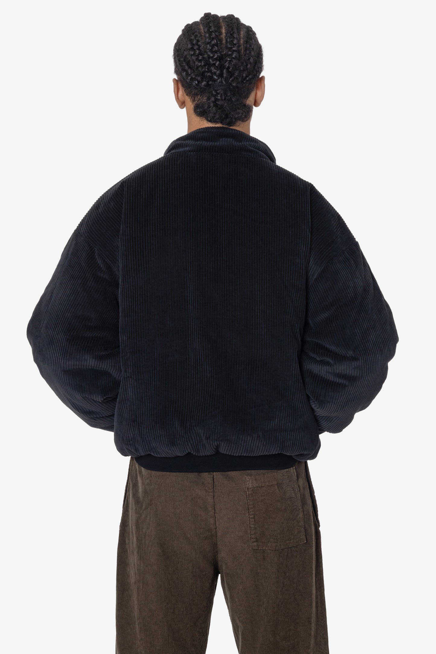 CD410PD - Corduroy Puffy Zip Up Jacket