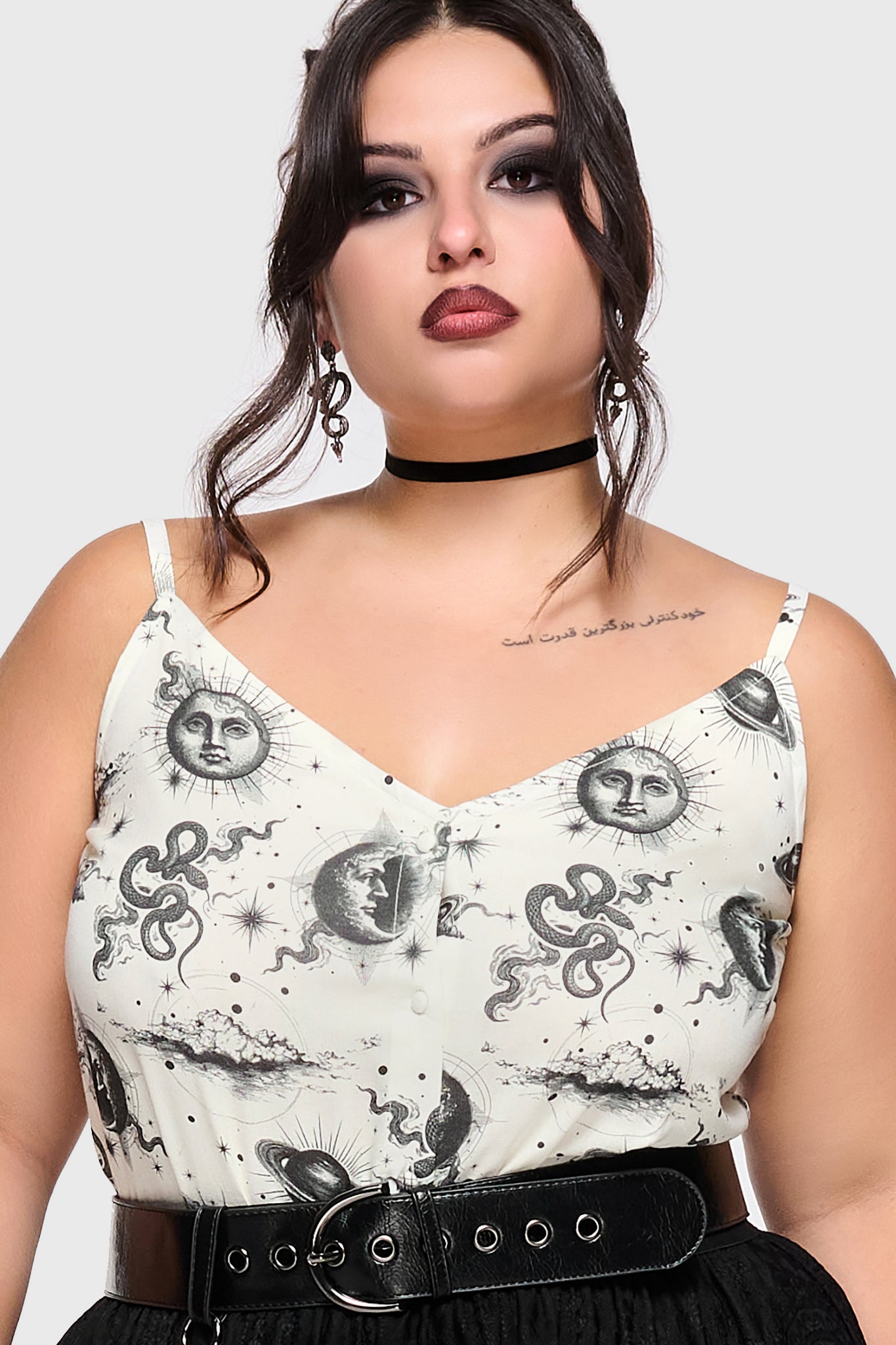 Celestial Night Button Up Cami Top