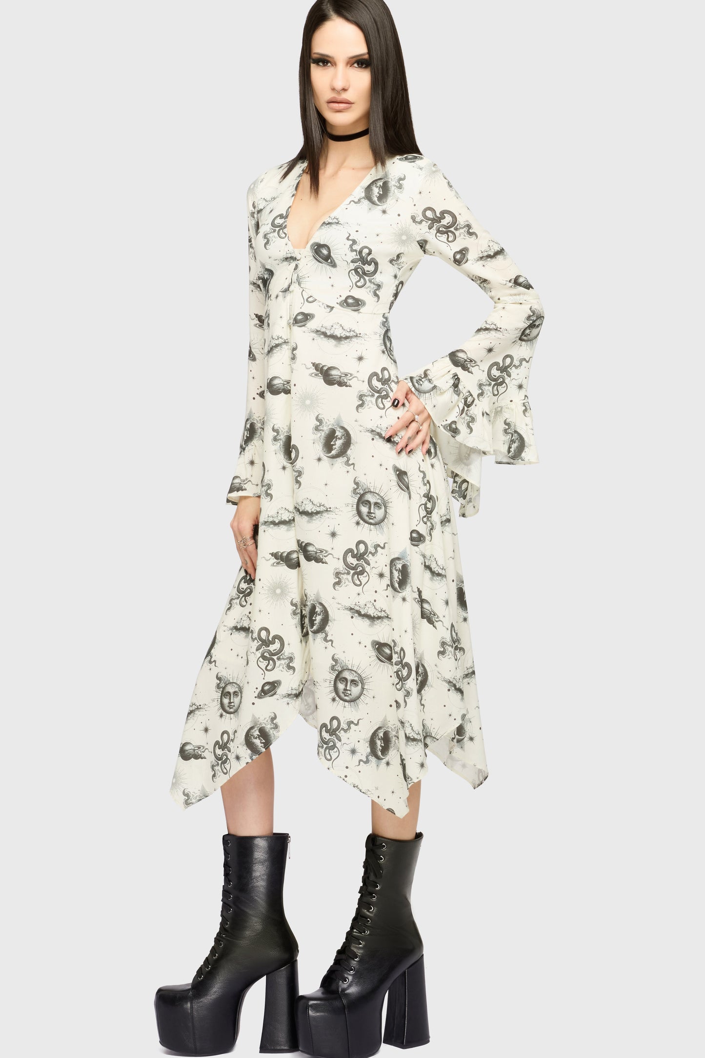Celestial Night Midi Dress