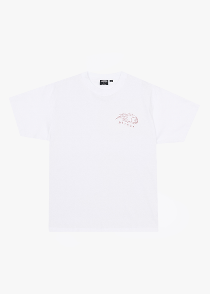 AFENDS Mens Off Balance - Heavyweight Boxy Tee - White