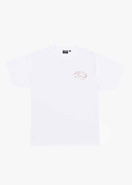 AFENDS Mens Off Balance - Heavyweight Boxy Tee - White