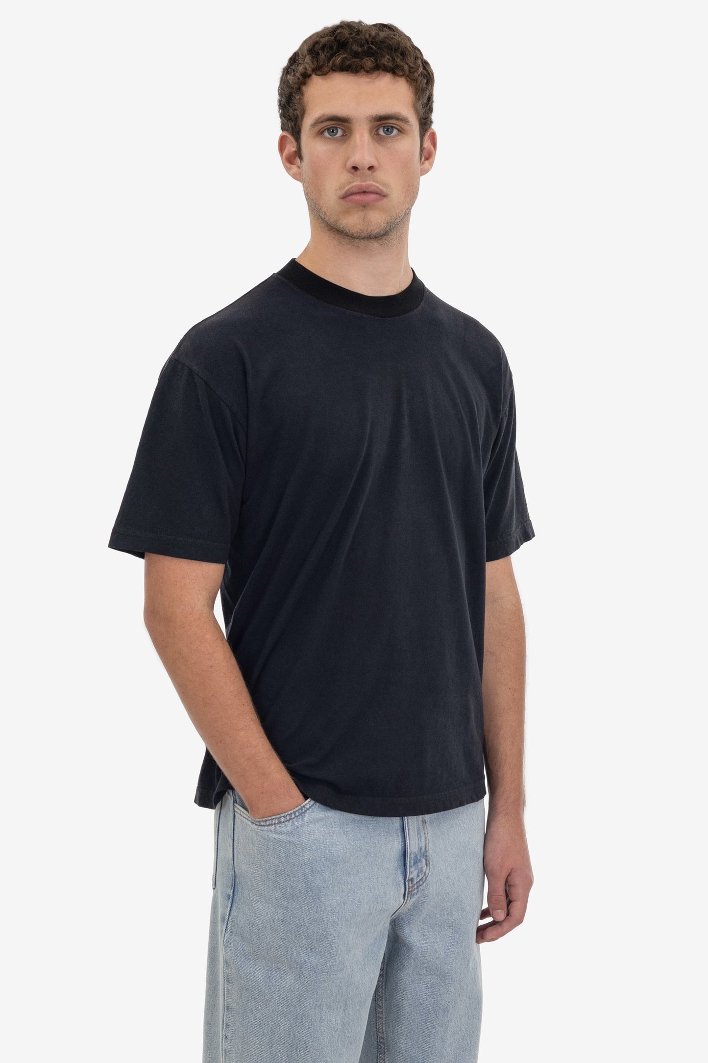 1801GDRIN - 6.5oz Garment Dye Crew Neck Ringer T-Shirt