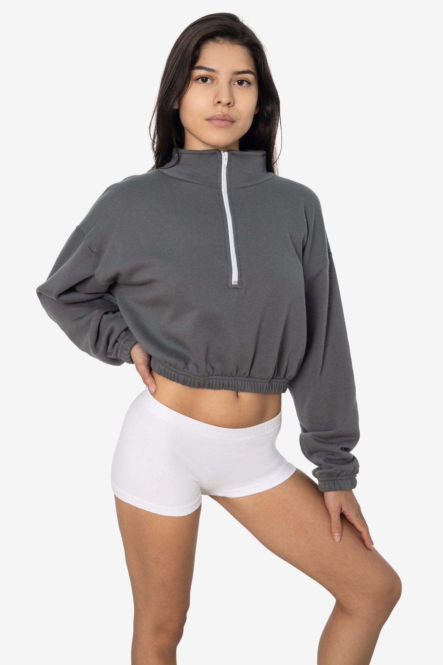 F396 - Flex Fleece Half Zip Cropped Pullover