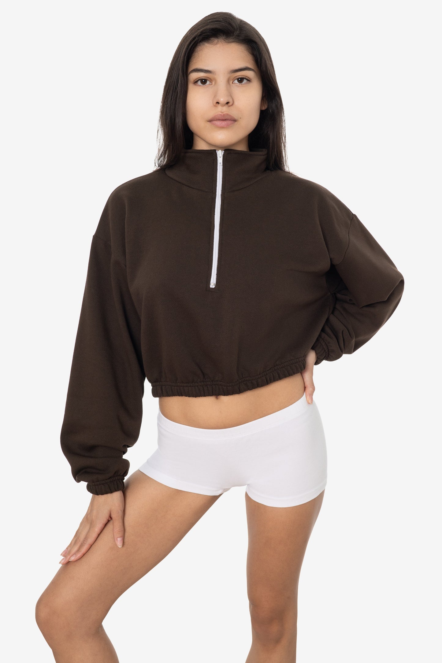 F396 - Flex Fleece Half Zip Cropped Pullover