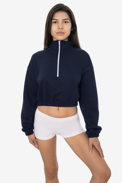F396 - Flex Fleece Half Zip Cropped Pullover