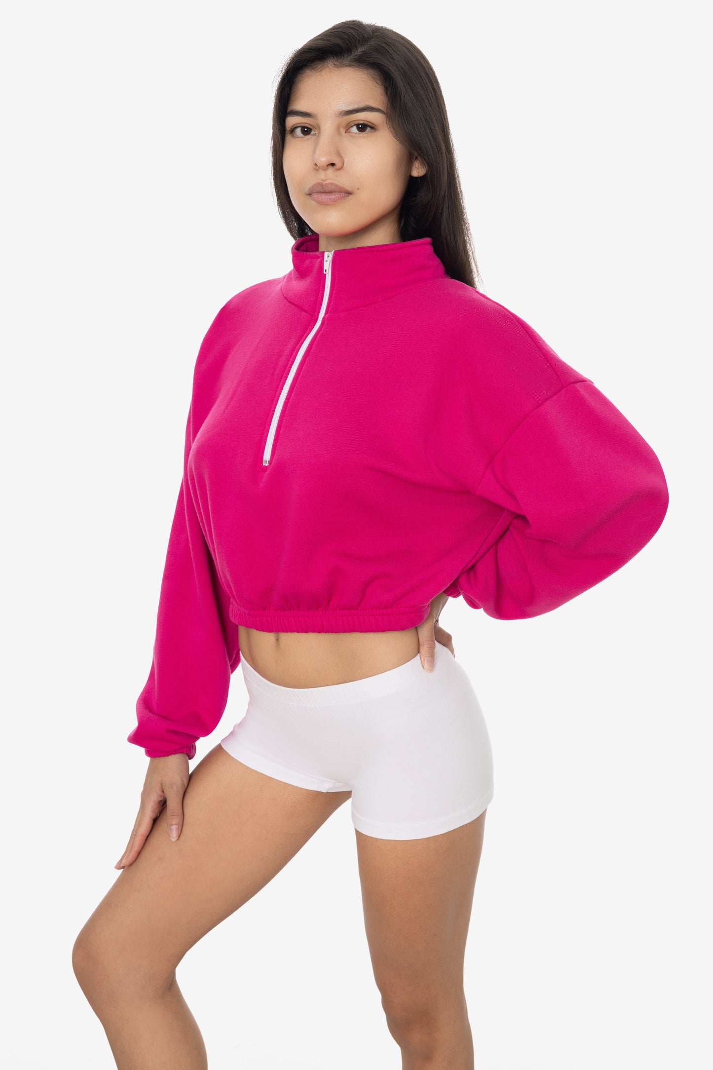 F396 - Flex Fleece Half Zip Cropped Pullover