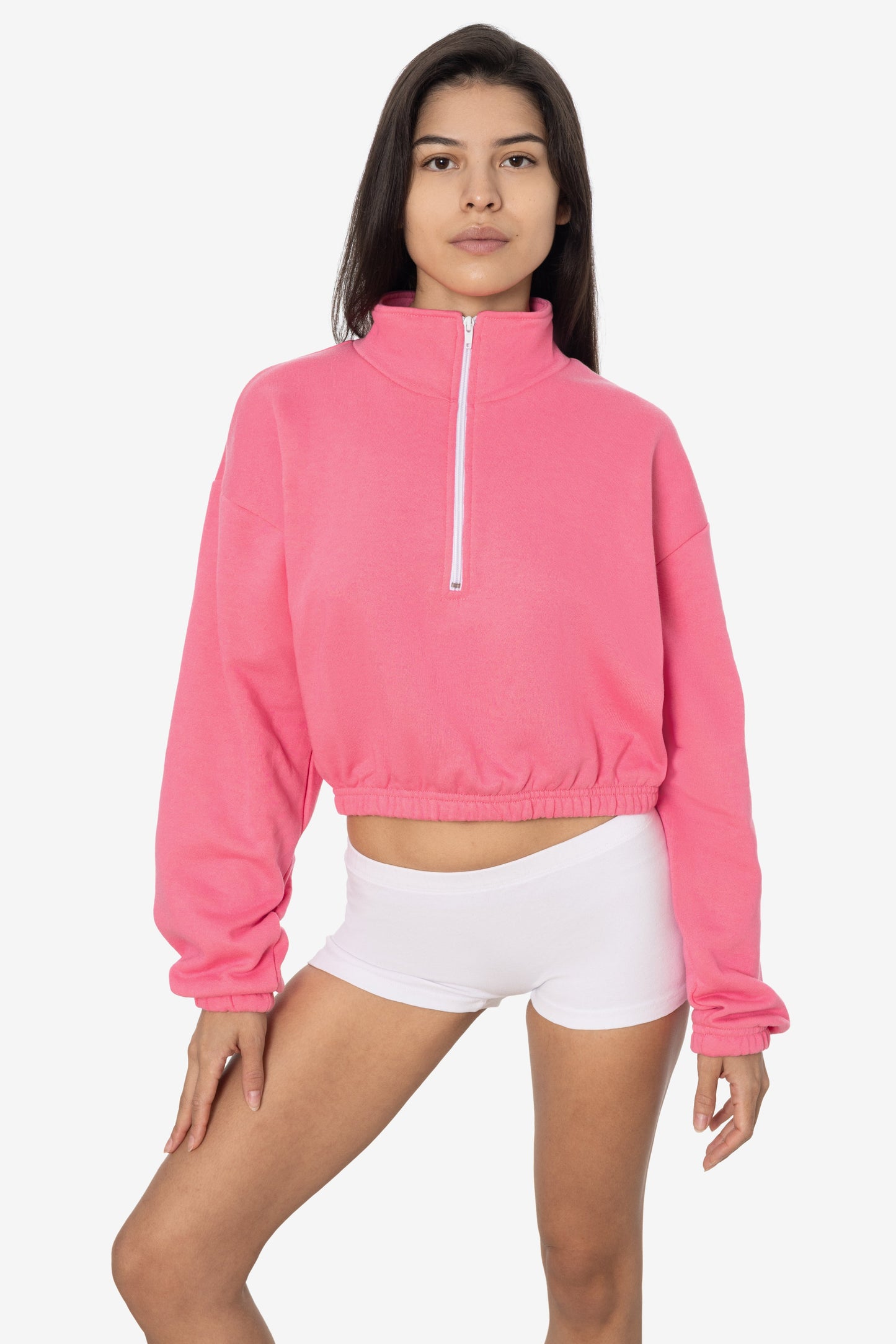 F396 - Flex Fleece Half Zip Cropped Pullover