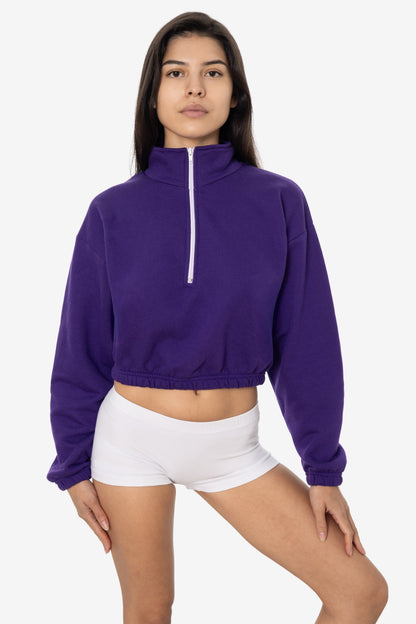 F396 - Flex Fleece Half Zip Cropped Pullover