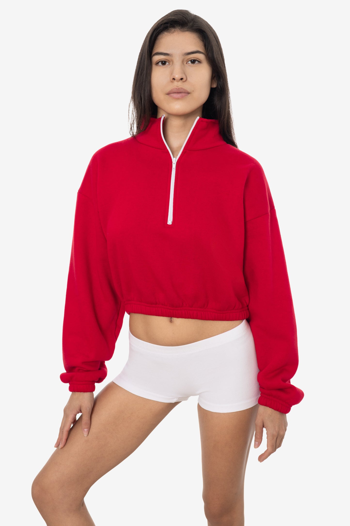 F396 - Flex Fleece Half Zip Cropped Pullover