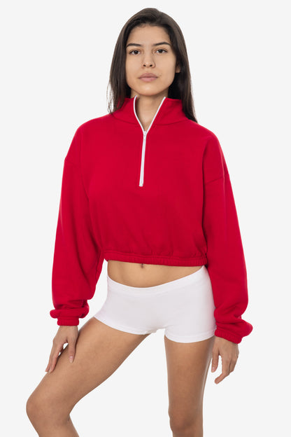 F396 - Flex Fleece Half Zip Cropped Pullover
