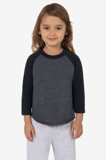 FF1053 - Toddler 3/4 Sleeve Poly Cotton Raglan