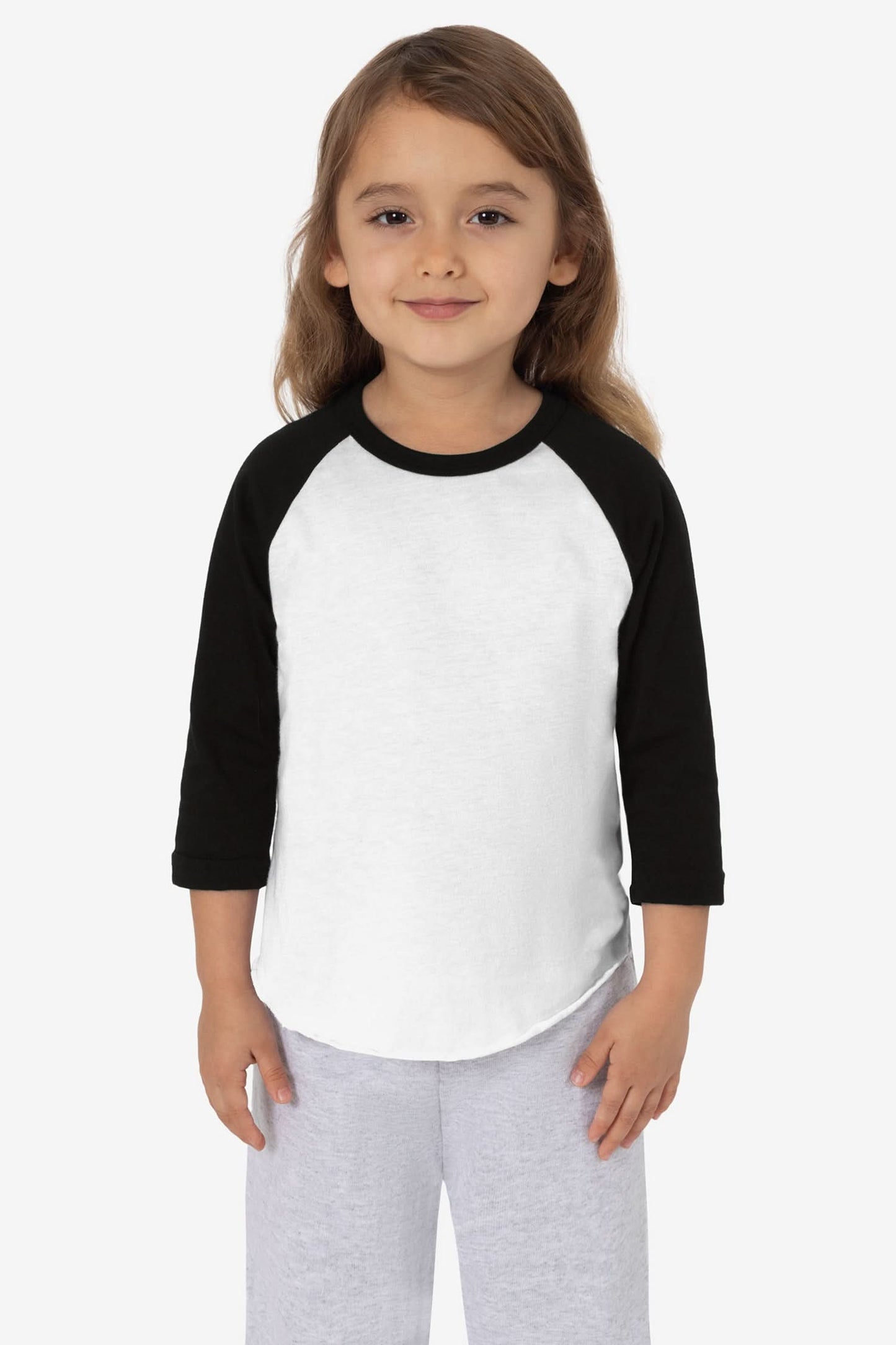 FF1053 - Toddler 3/4 Sleeve Poly Cotton Raglan