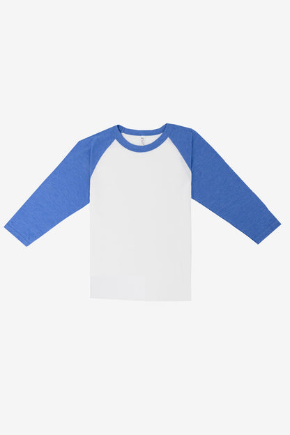 FF2053 - Youth 3/4 Sleeve Poly Cotton Raglan