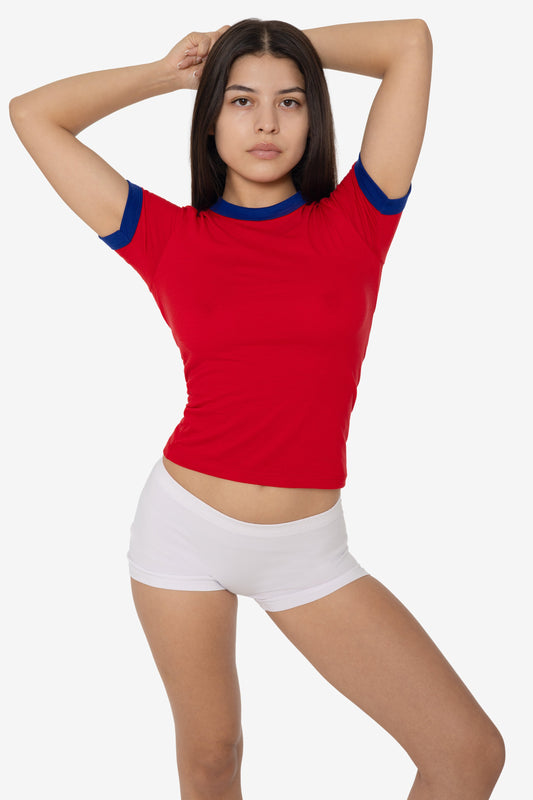 FF310 - Women's Poly Cotton Ringer Tee