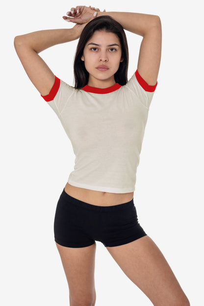 FF310 - Women's Poly Cotton Ringer Tee