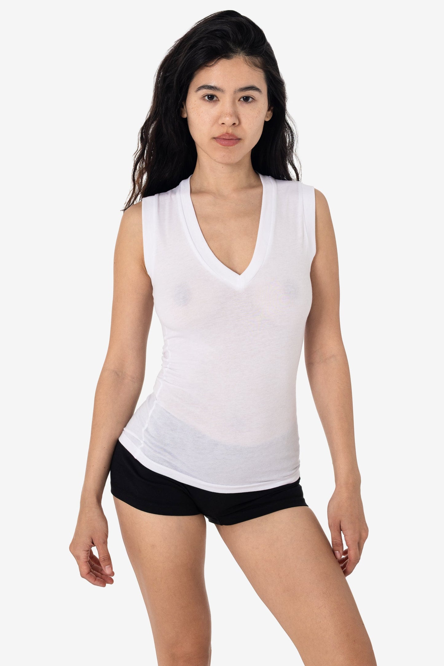 FF366 - Poly Cotton Sleeveless V Neck