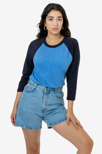 FF53 - 3/4 Sleeve Poly Cotton Raglan