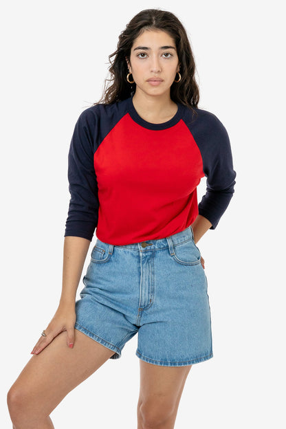 FF53 - 3/4 Sleeve Poly Cotton Raglan