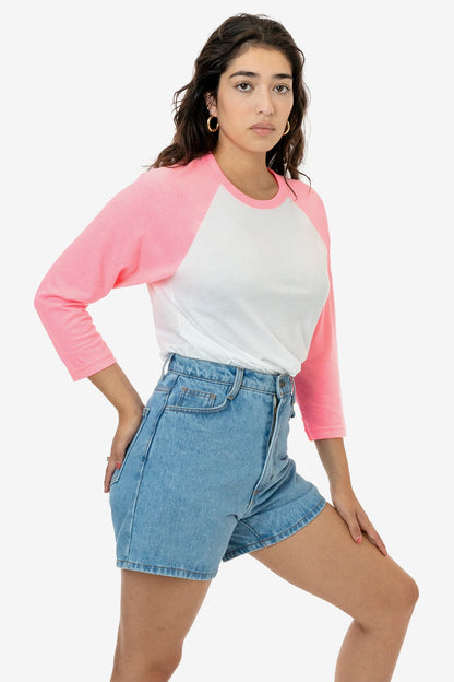 FF53 - 3/4 Sleeve Poly Cotton Raglan