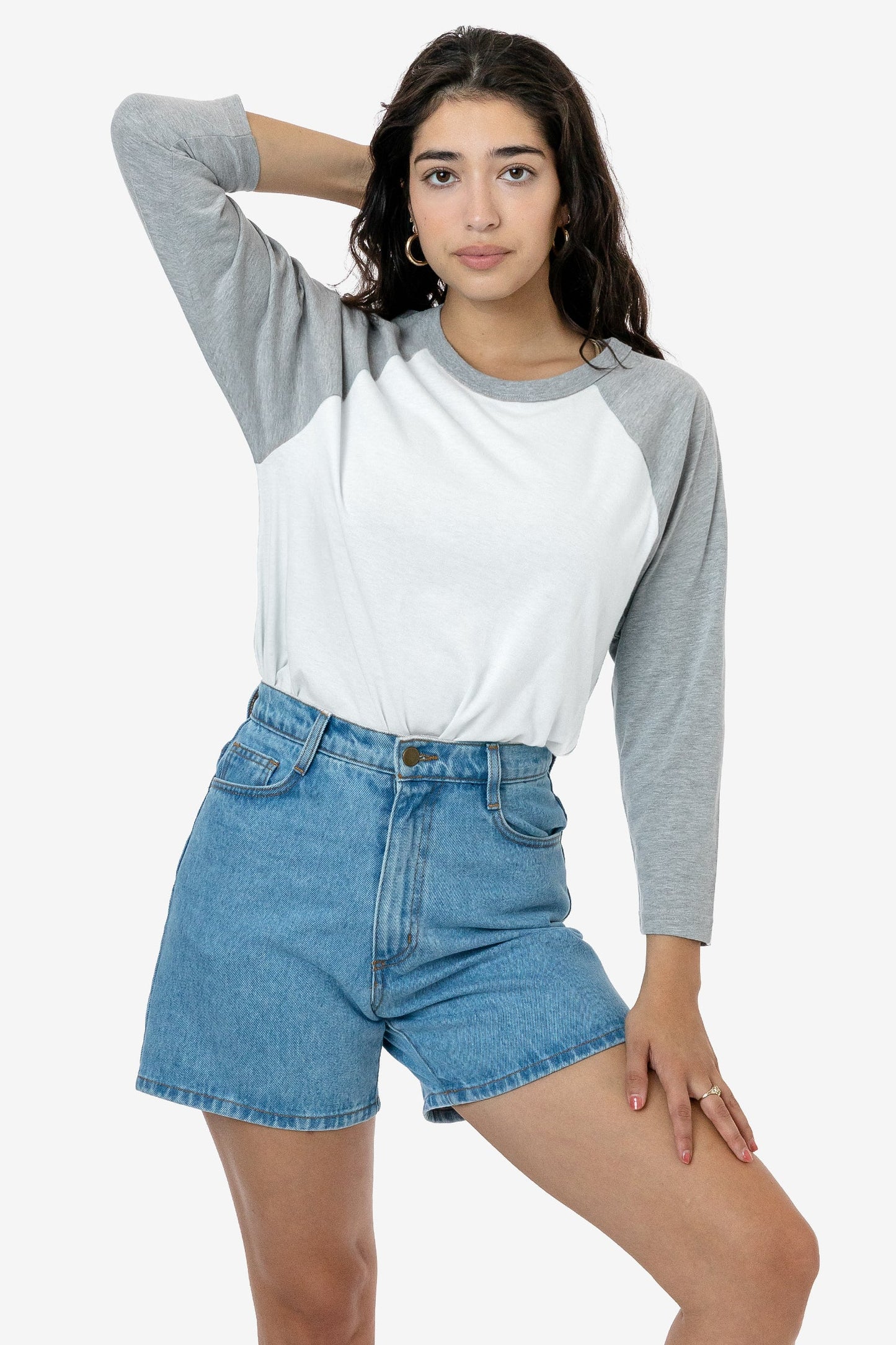 FF53 - 3/4 Sleeve Poly Cotton Raglan